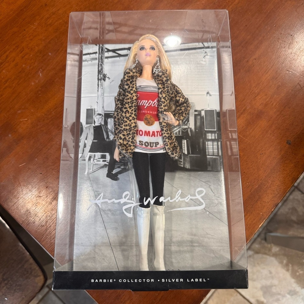 2015 BARBIE ANDY WARHOL DOLL CAMPBELL'S Soup ORIGINAL DKN04